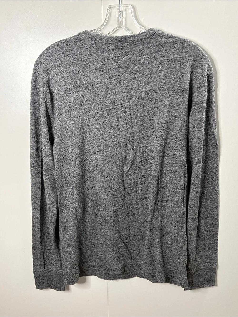 J. Crew Men's Heather Gray Long-Sleeve Henley S